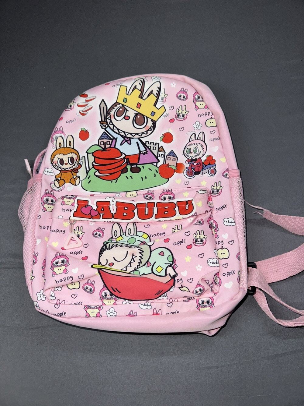 Labubu Bag Cartoon School For Girls Kids Backpack Pink
